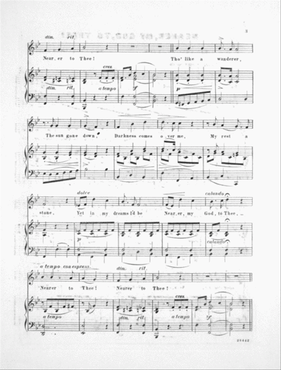 Nearer My God To Thee Voice scores gallery preview page 3