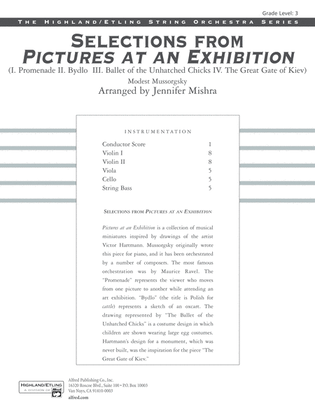 Selections from Pictures at an Exhibition: Score