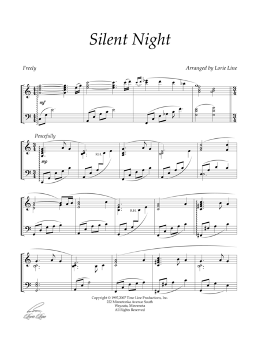 Silent Night (from Home For The Holidays) Piano Solo scores gallery preview page 2