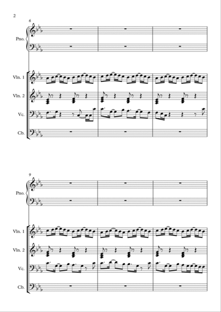Don't Go Yet Don't Go Yet Piano Quintet scores gallery preview page 2