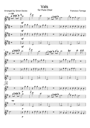 Vals - arranged for Flute Choir