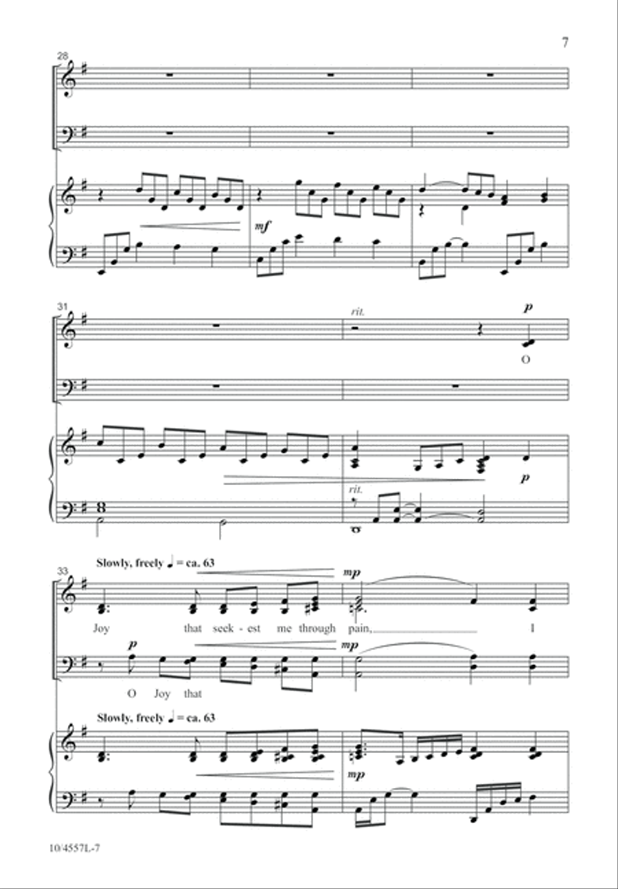 O Love That Will Not Let Me Go 4-Part scores gallery preview page 8