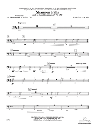 Shannon Falls (Movement 2 from Sea to Sky): (wp) 2nd B-flat Trombone B.C.