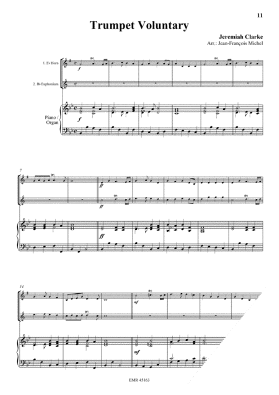Halleluja (Handel) / Ave Maria (Bach-Gounod) / Trumpet Voluntary (Clarke) Euphonium scores gallery preview page 5