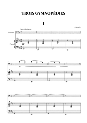 Book cover for Satie - 3 Gymnopédies (Trombone and Piano transcription)