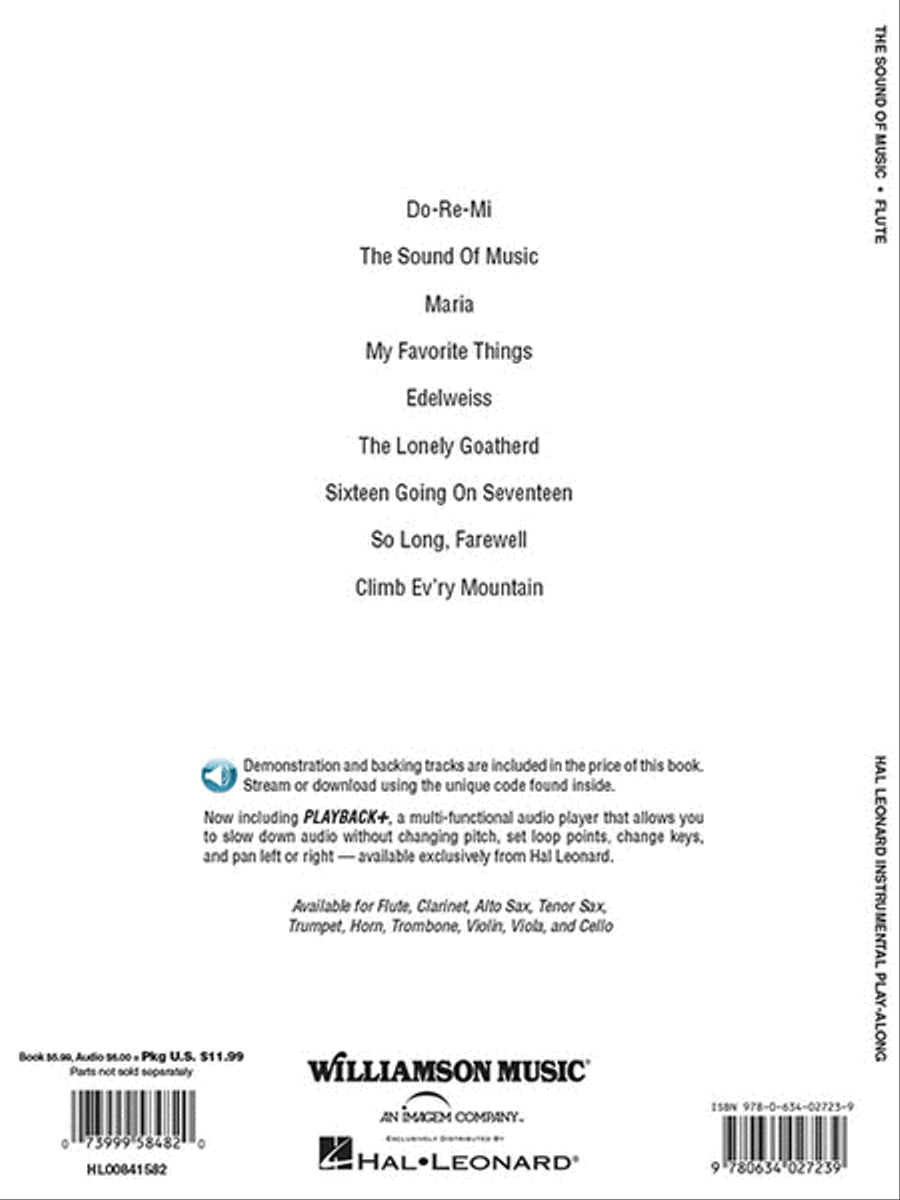 The Sound of Music - Instrumental Solos for Flute Flute Solo scores gallery preview page 4