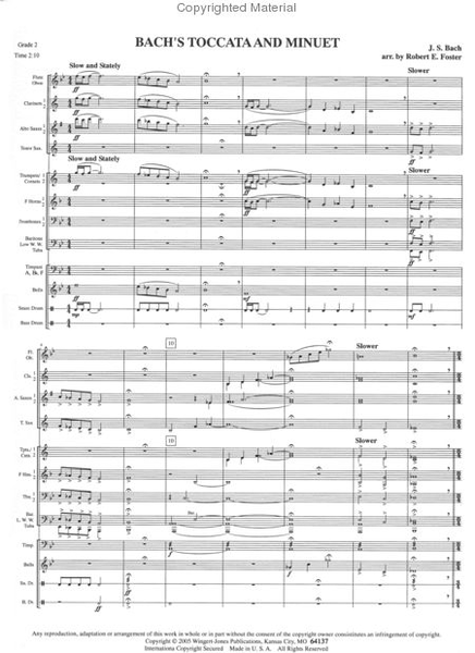 Bach's Toccata and Minuet - Full Score