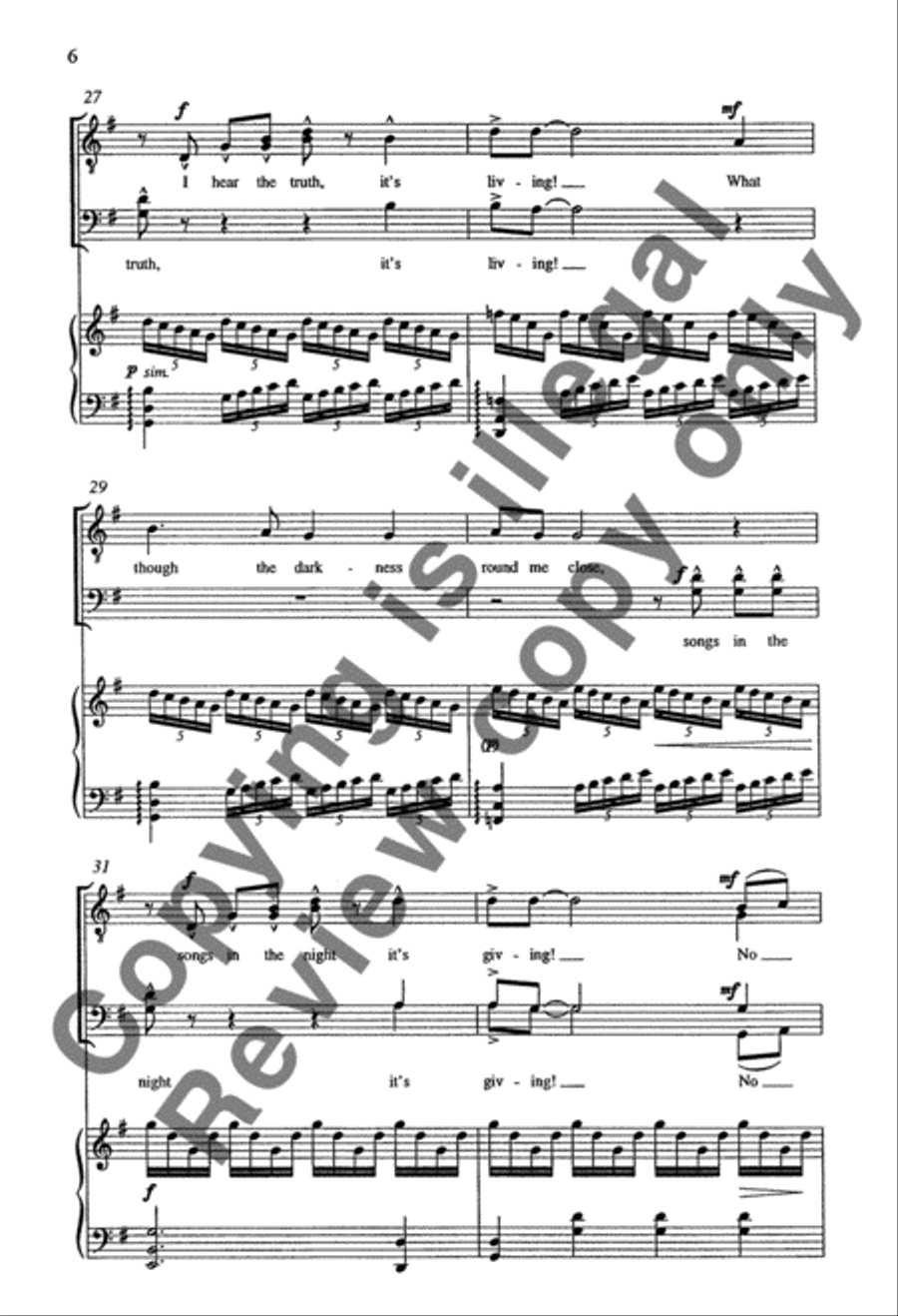 How Can I Keep from Singing? TTBB scores gallery preview page 5
