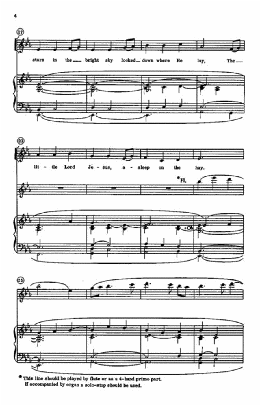 Away in a Manger 4-Part scores gallery preview page 3