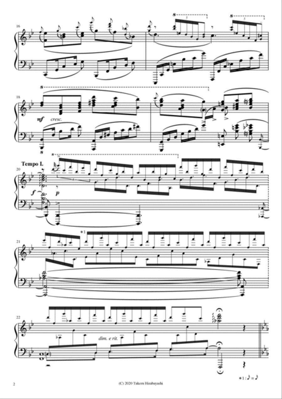 Morning Waltz Piano Solo scores gallery preview page 2