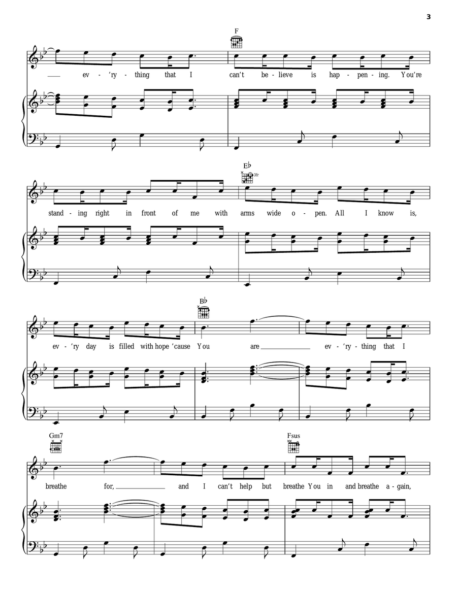 You Are Everything You Are Everything Piano, Vocal, Guitar scores gallery preview page 3