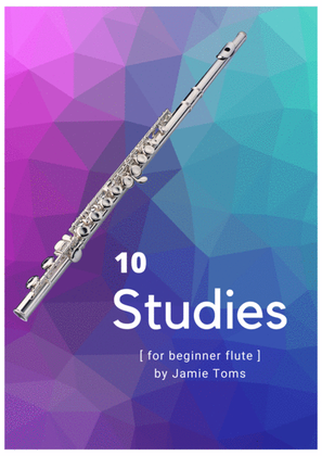 Book cover for 10 Beginner Flute Studies