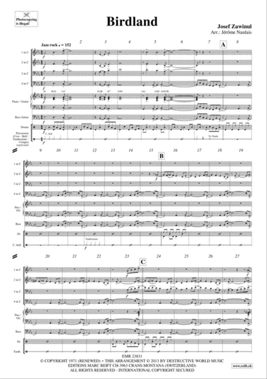 Birdland Brass Ensemble scores gallery preview page 3