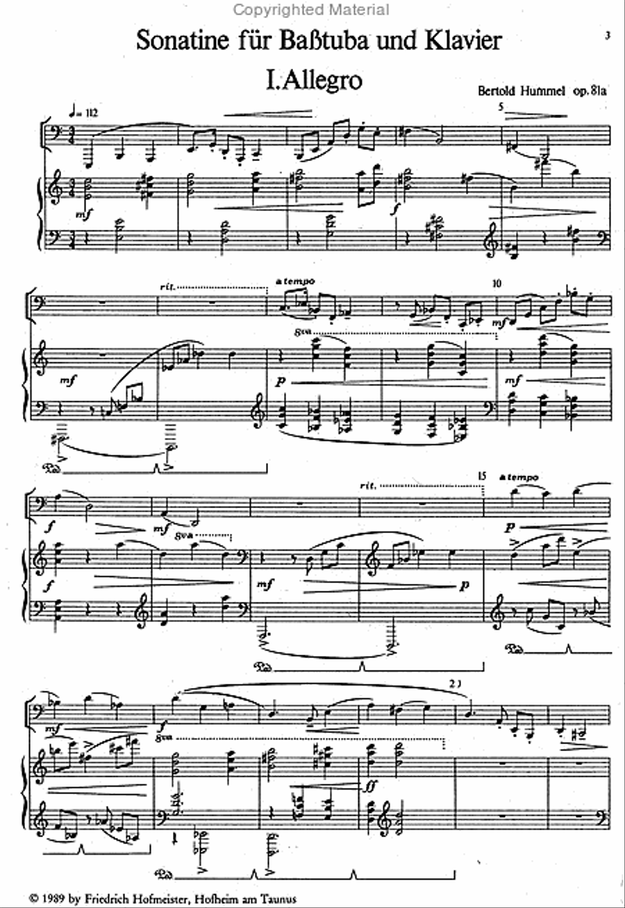 Sonatine, op. 81a Tuba scores gallery preview page 2
