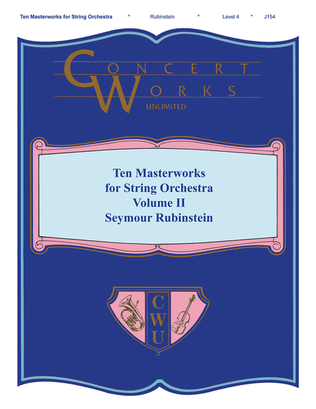 Book cover for Ten Masterworks for String Orchestra, Vol. II
