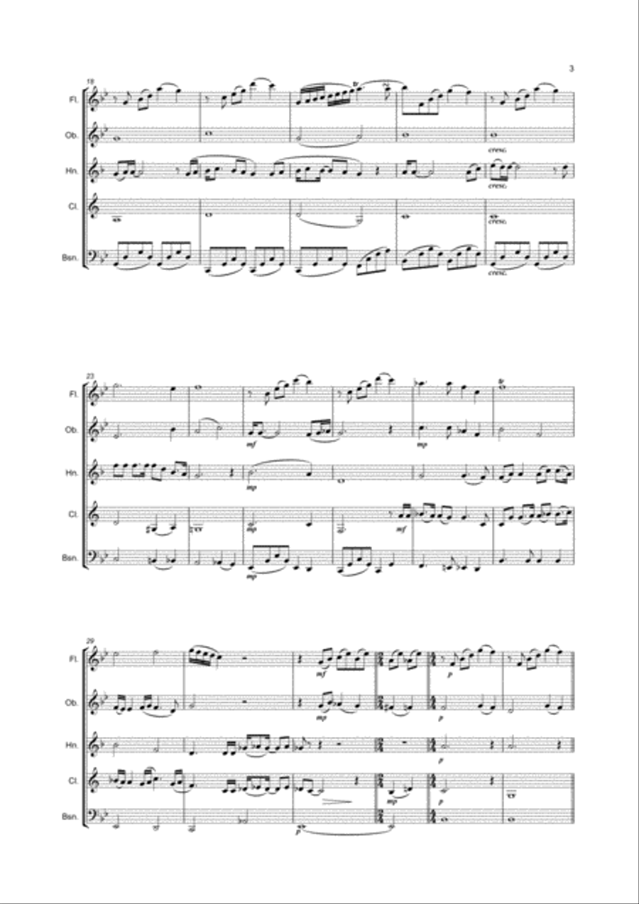 Bohemian Rhapsody Woodwind Quintet scores gallery preview page 3