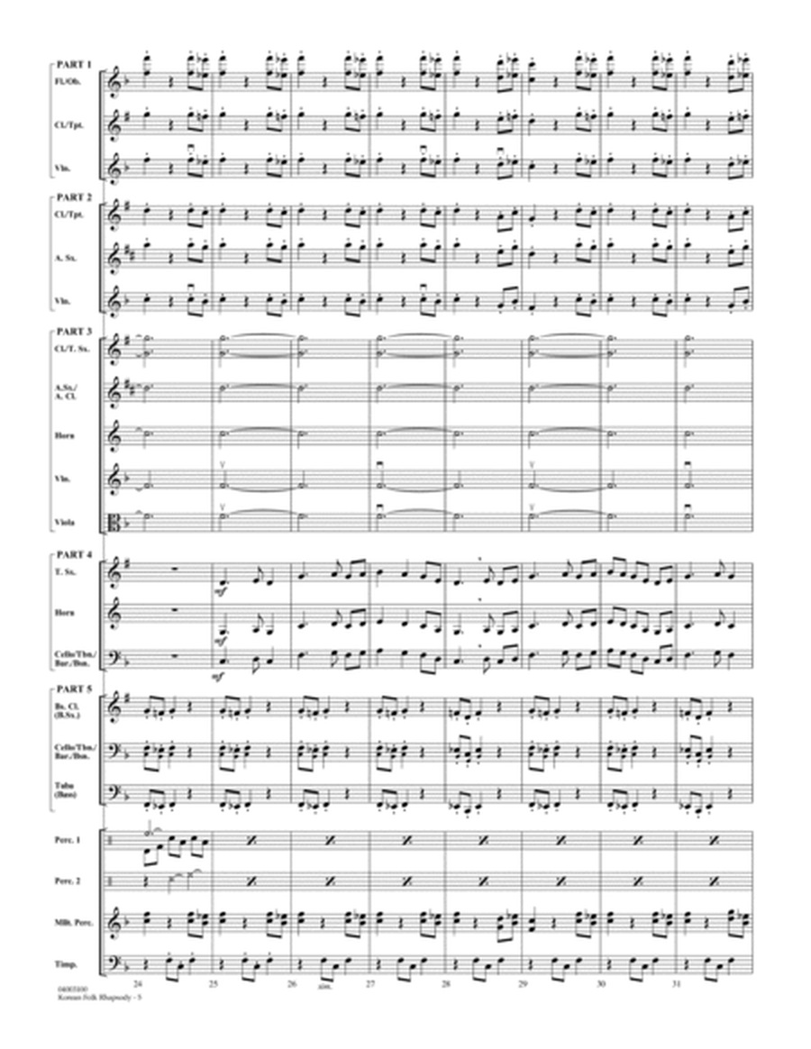 Korean Folk Rhapsody - Full Score