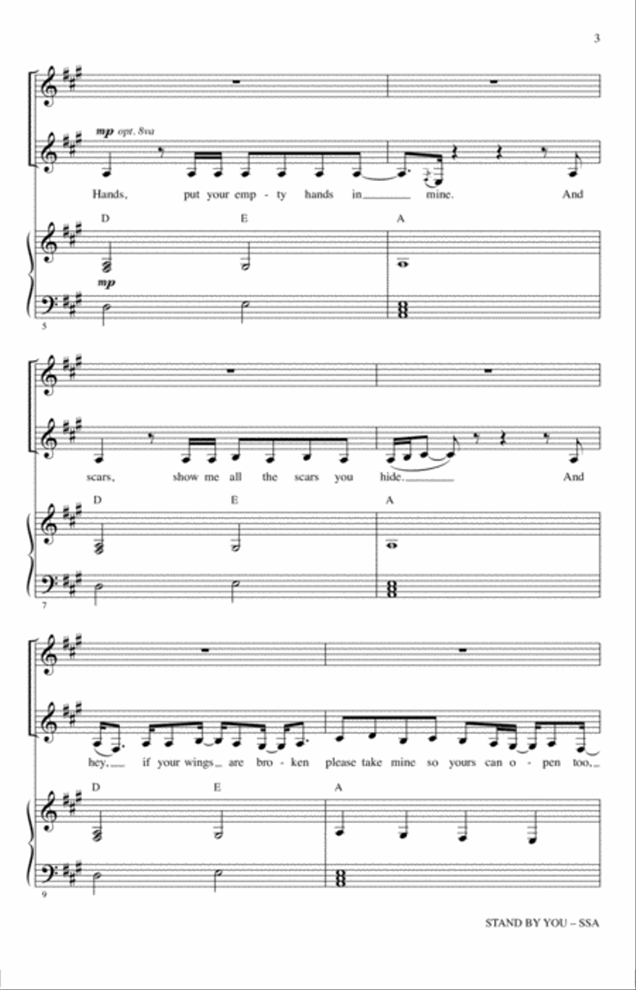 Stand By You Stand By You SSA scores gallery preview page 2