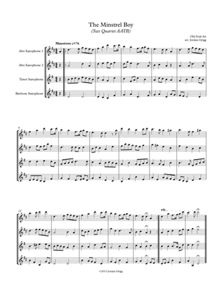 The Minstrel Boy (Sax Quartet AATB)