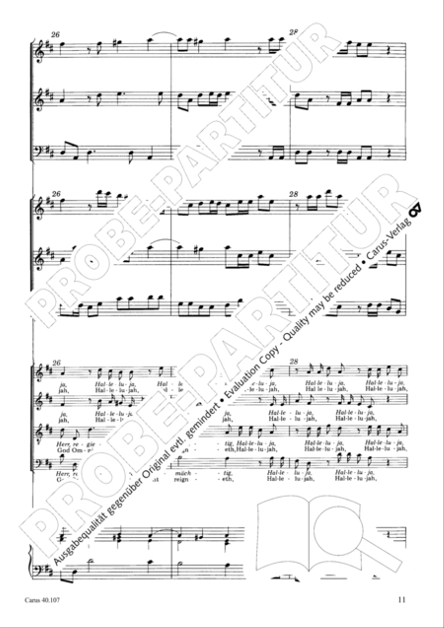 Halleluja (Jesus erschliesst uns die Schrift) 4-Part scores gallery preview page 12