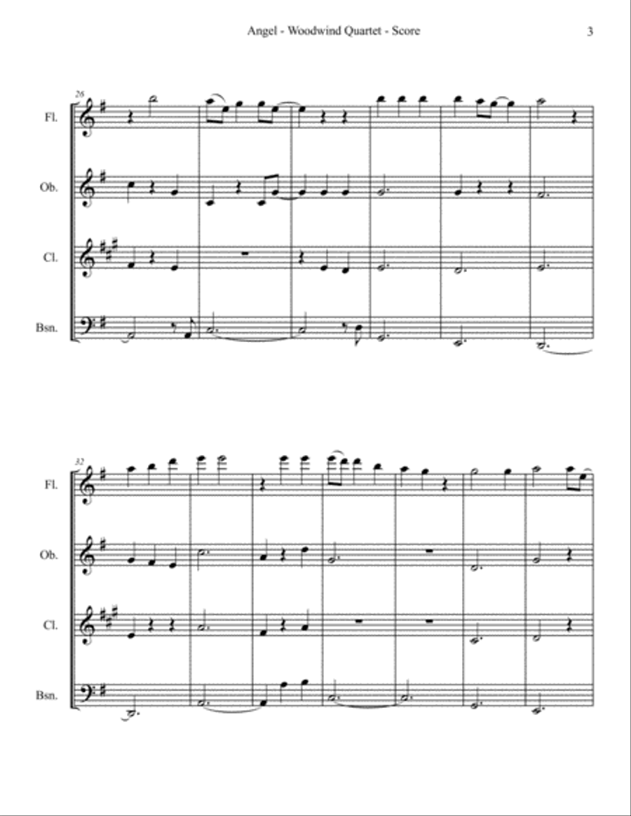Angel Woodwind Quartet scores gallery preview page 3