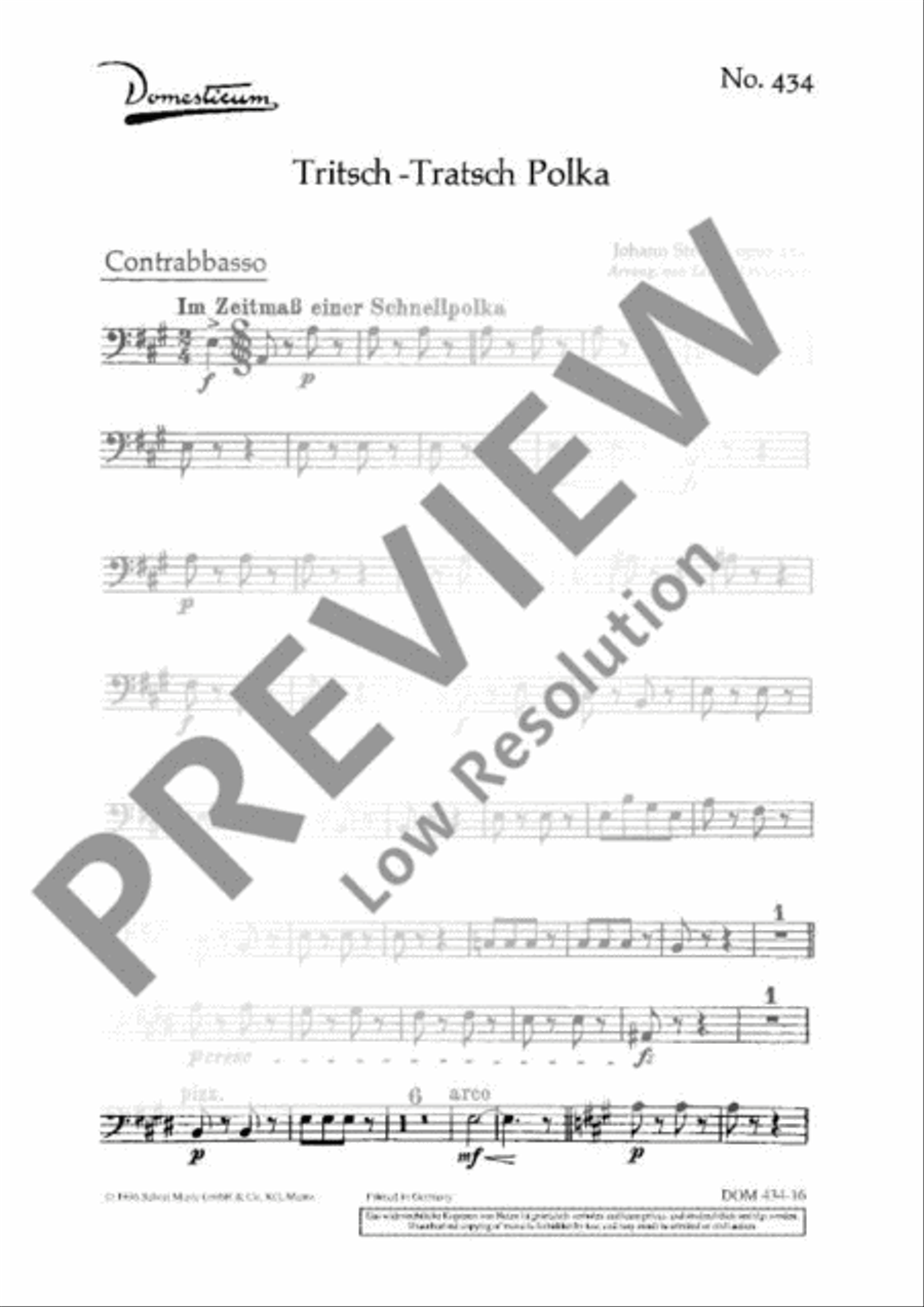 Tritsch-Tratsch Polka Orchestra scores gallery preview page 16