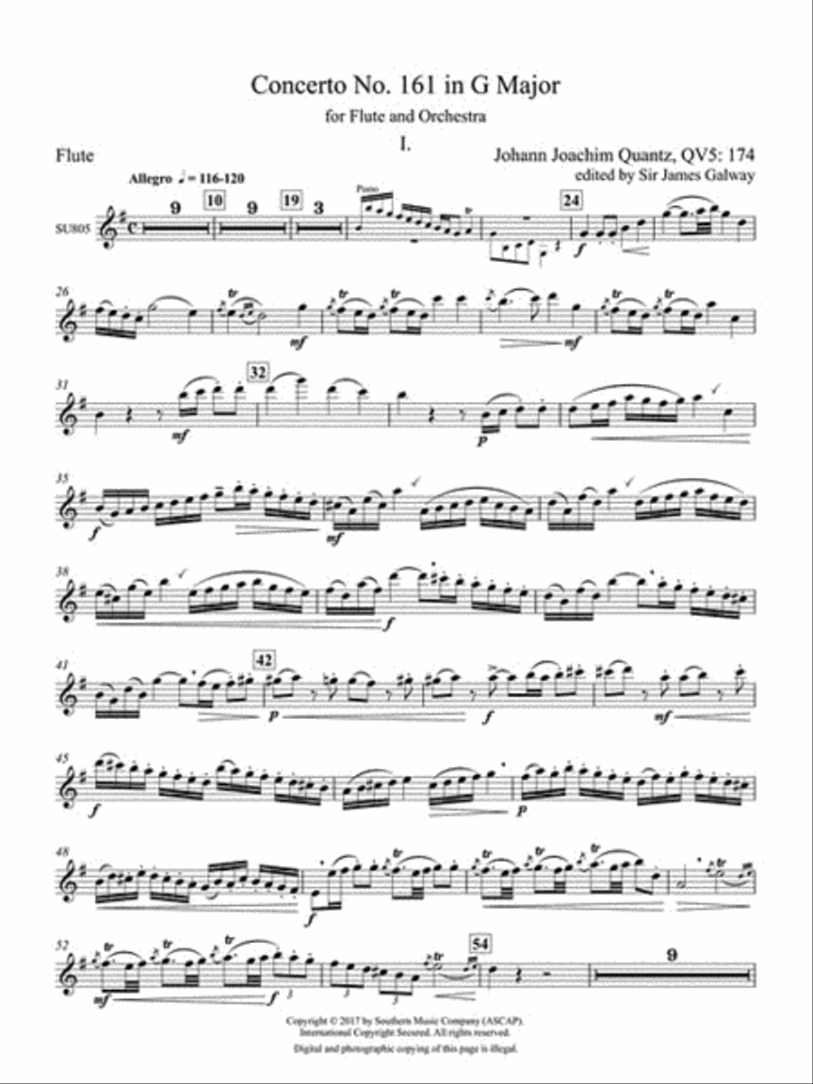 Concerto in G Major Flute Solo scores gallery preview page 4