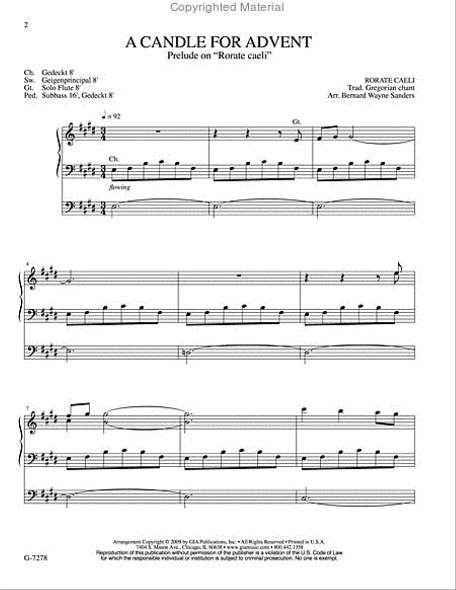 A Wreath of Carols for Christmastide Organ scores gallery preview page 2