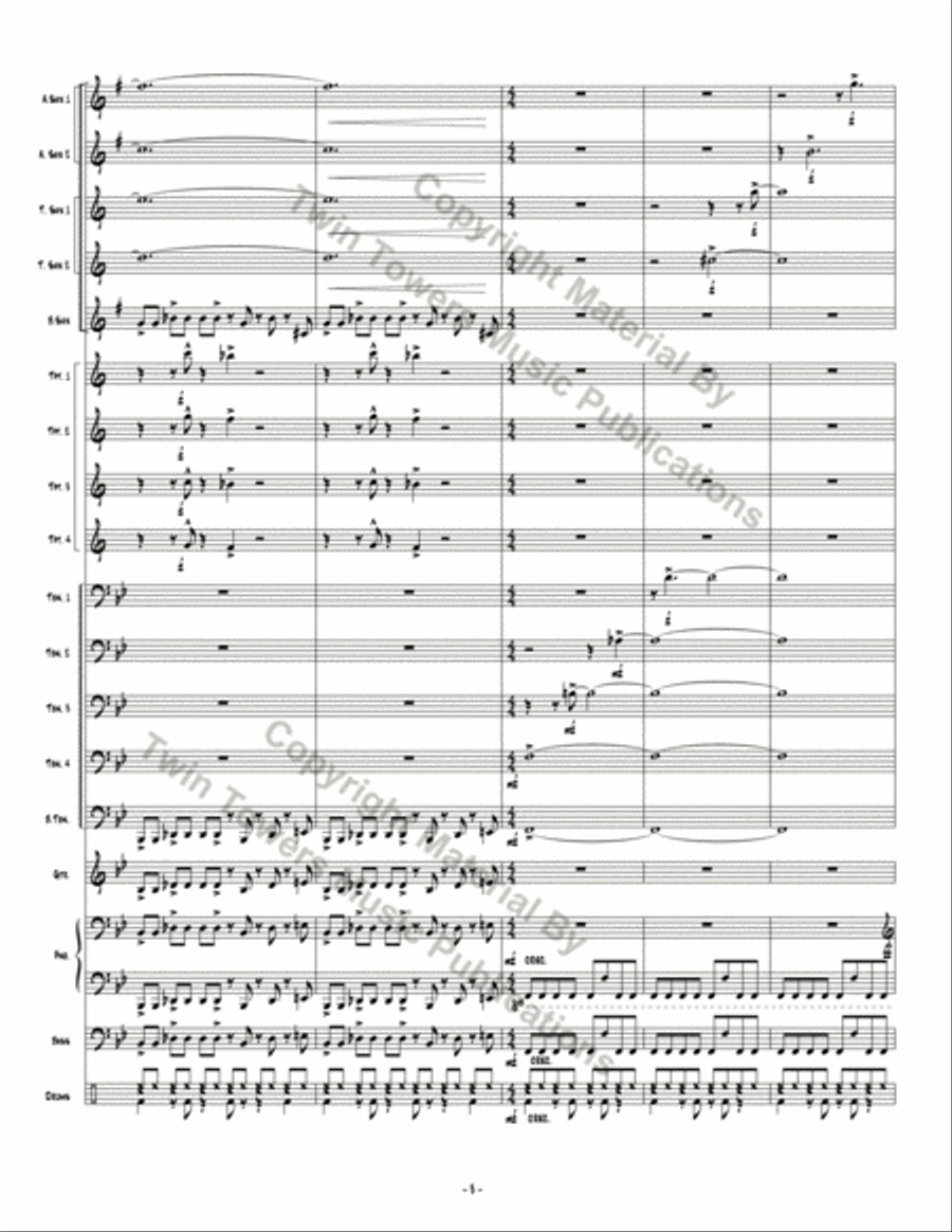 Rat in the Snack Room Jazz Ensemble scores gallery preview page 4
