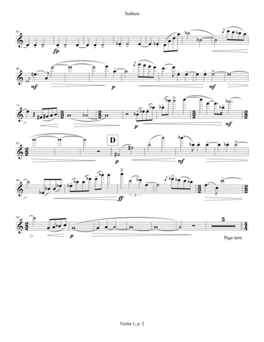 Sodium (2009, rev. 2015) for string quartet, violin 1 part