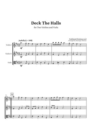 Deck The Halls (Two Violins and Viola) | Christmas Carol