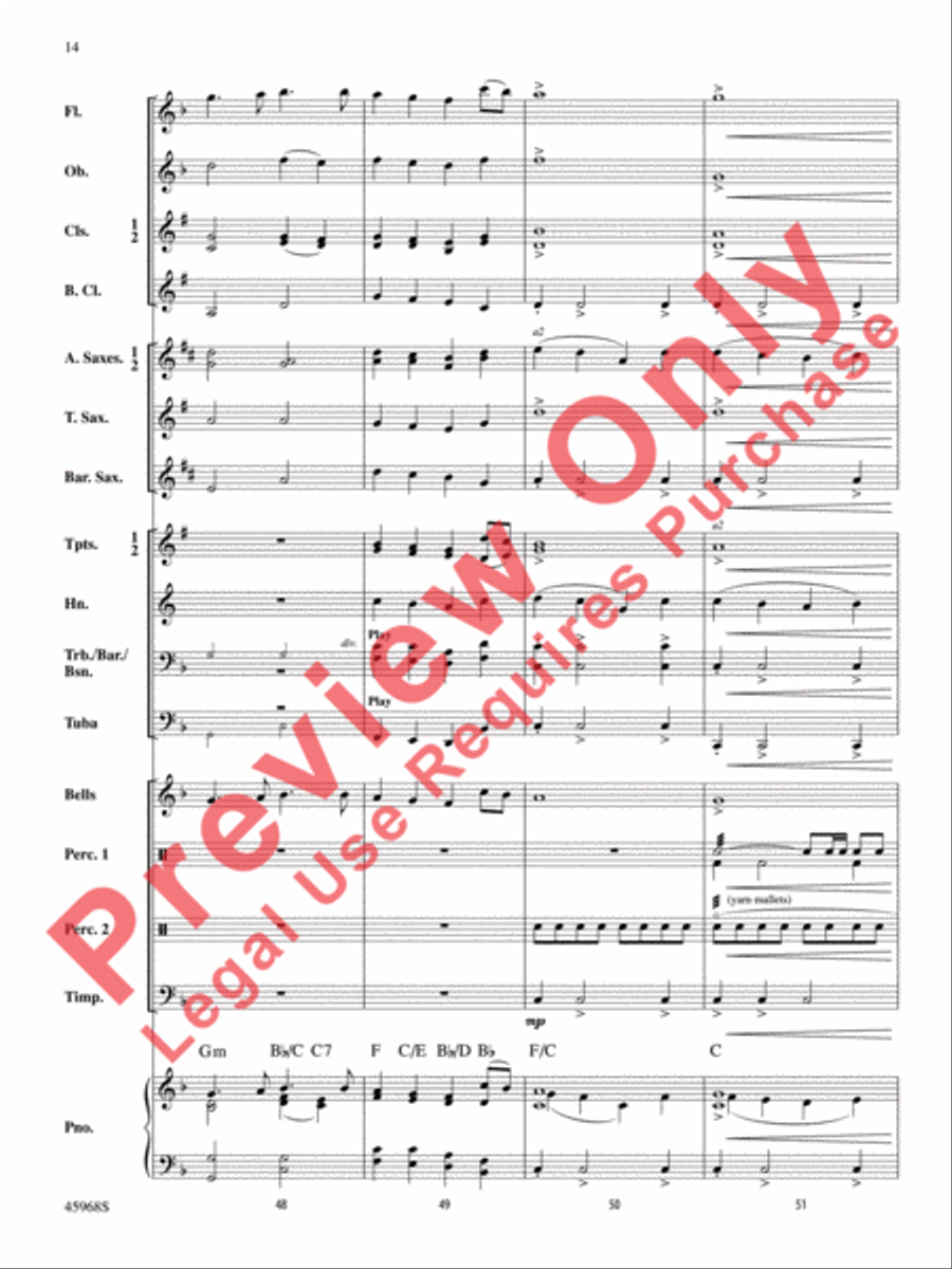 A Song of Hanukkah Concert Band scores gallery preview page 15