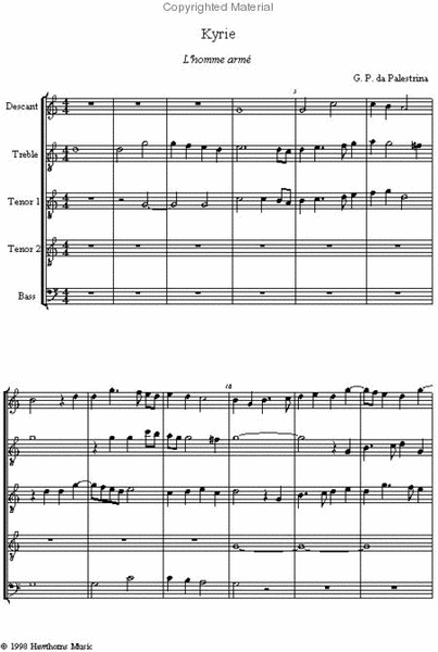 Kyrie (L homme arme) - Score and Parts image number null