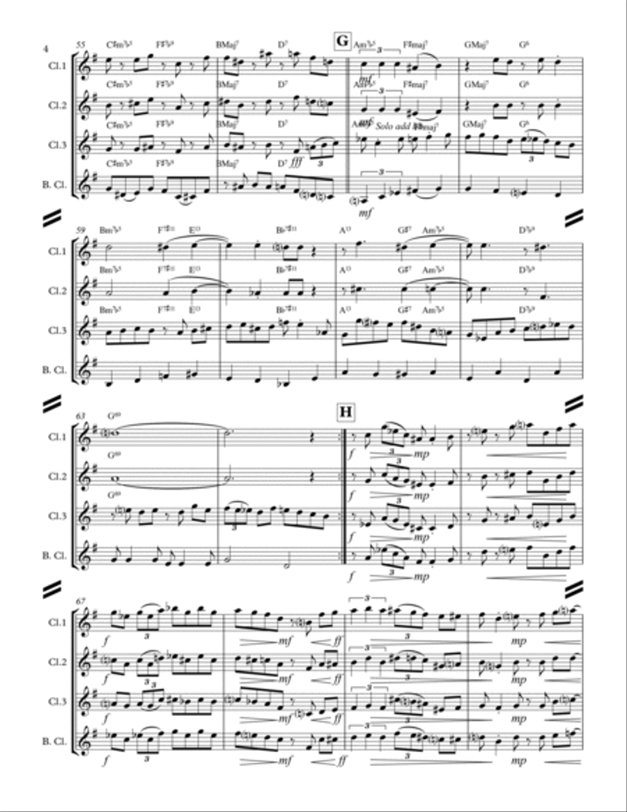 April In Paris Woodwind Ensemble scores gallery preview page 5