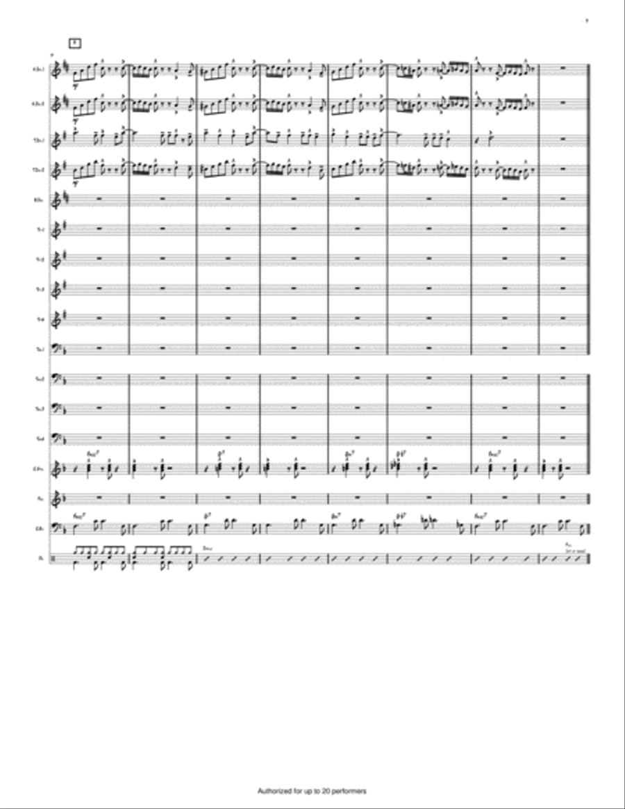 Girl From Ipanema (Instrumental) Large Ensemble scores gallery preview page 3