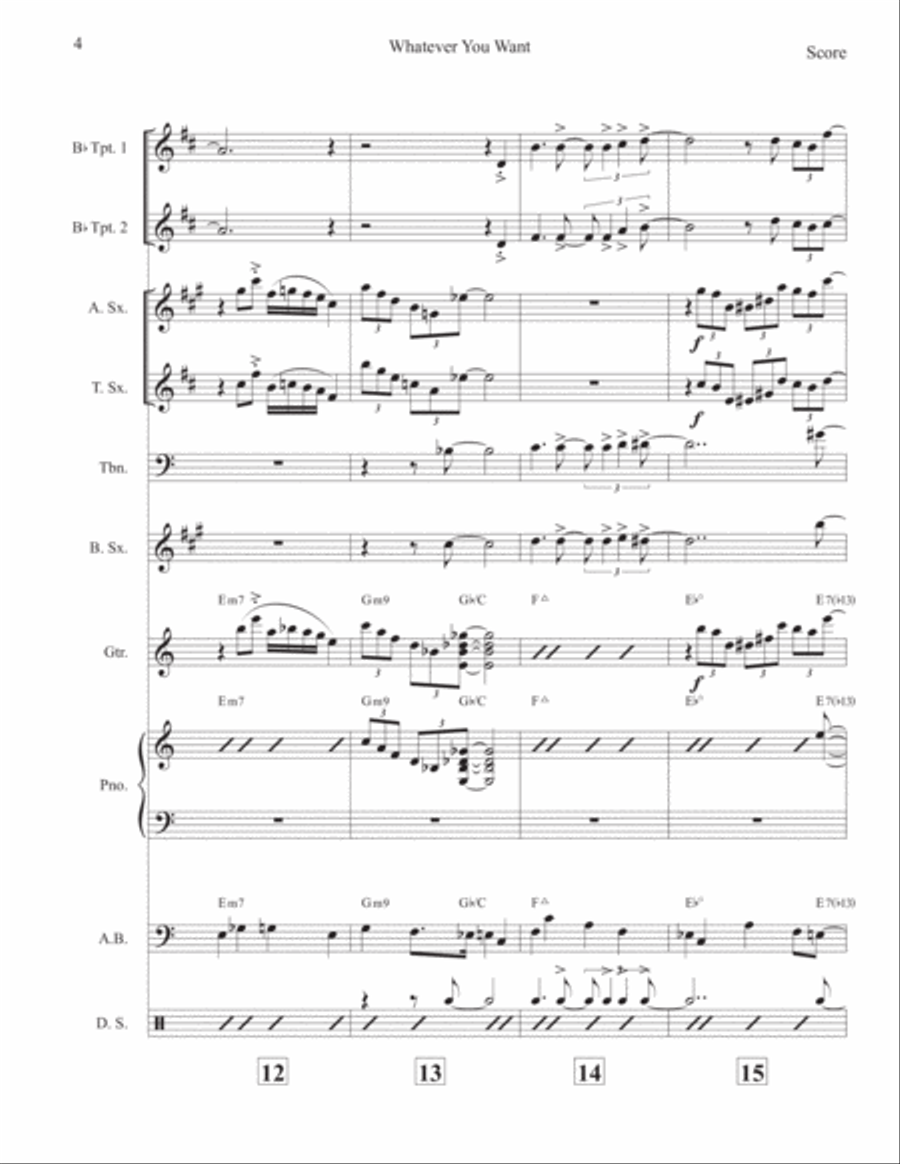 Whatever You Want Whatever You Want Jazz Ensemble scores gallery preview page 4