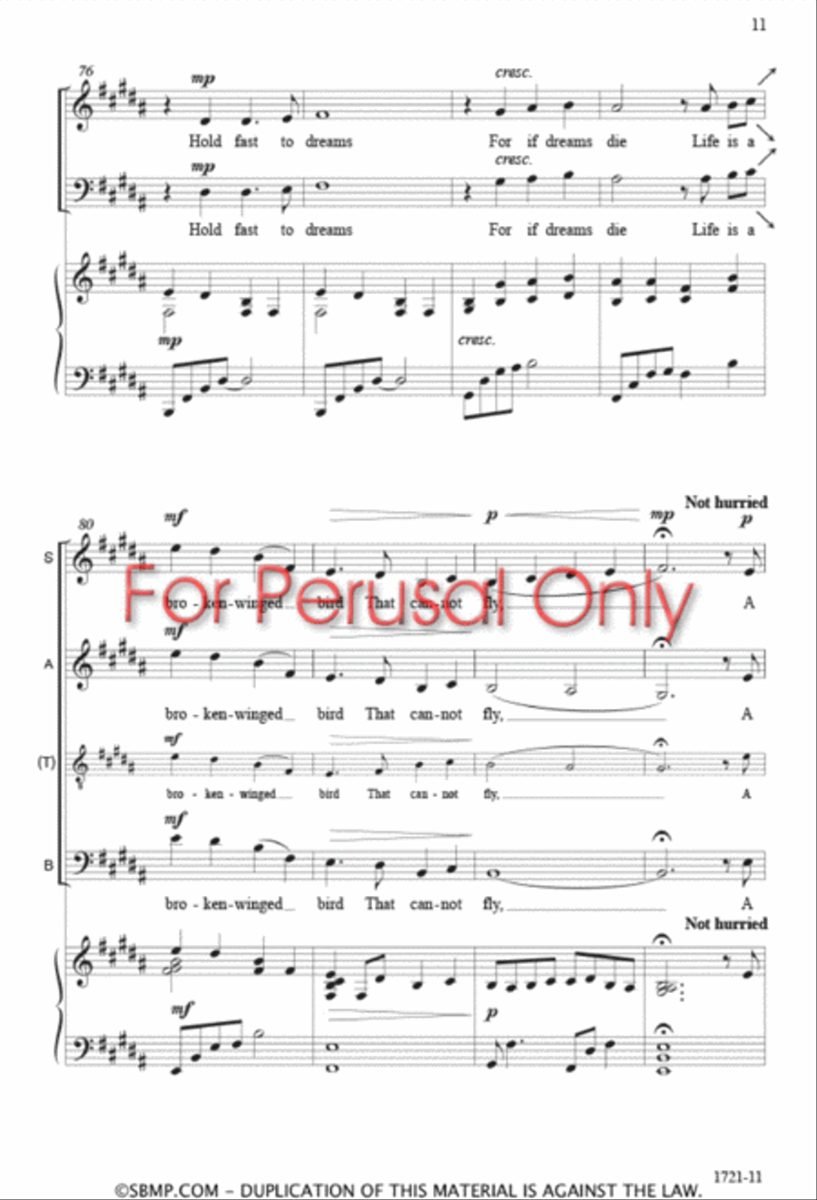 Hold Fast to Dreams - SAB 3-Part scores gallery preview page 10