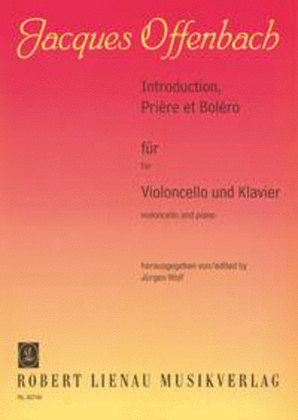 Book cover for Introduction, Priere et Boléro op. 22