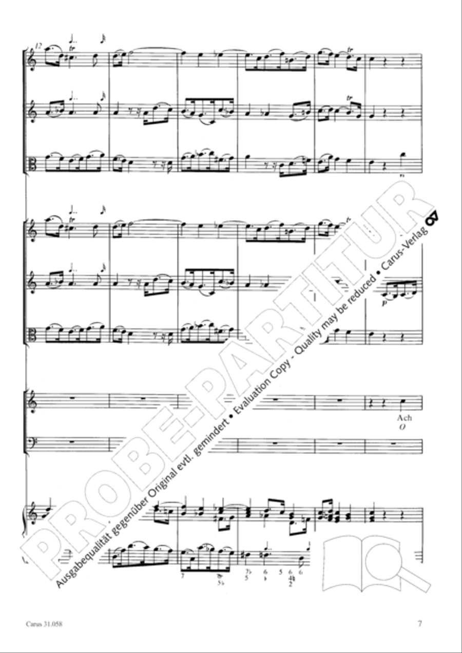O God, what glut of care and pain (Ach Gott, wie manches Herzeleid) Orchestra scores gallery preview page 8
