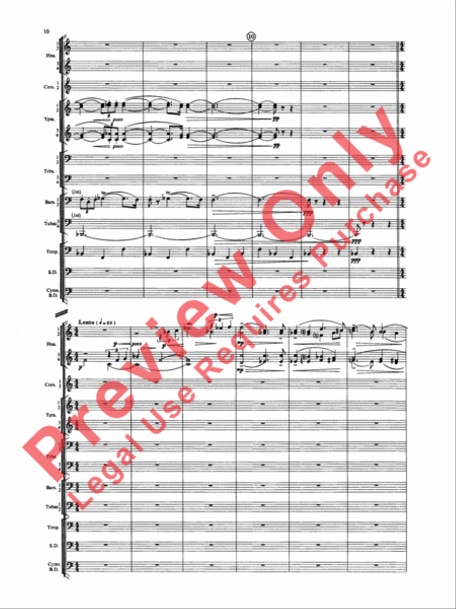Symphony for Brass and Percussion (score only) Concert Band scores gallery preview page 13