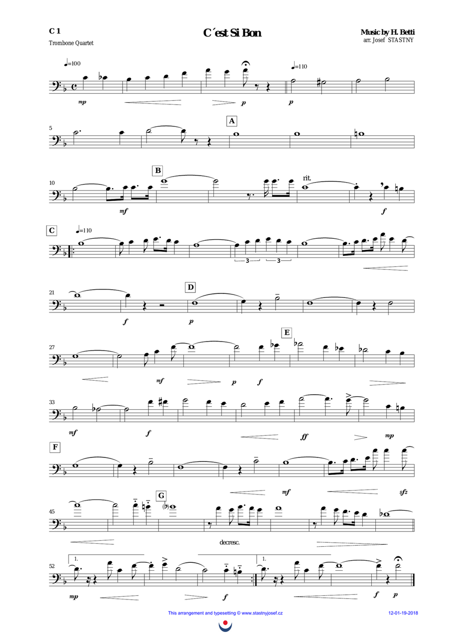 C´est Si Bon Brass Ensemble scores gallery preview page 3
