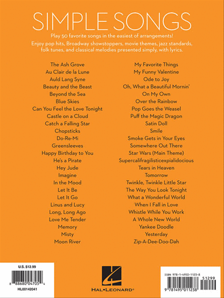 Simple Songs – The Easiest Easy Piano Songs Piano, Vocal scores gallery preview page 2