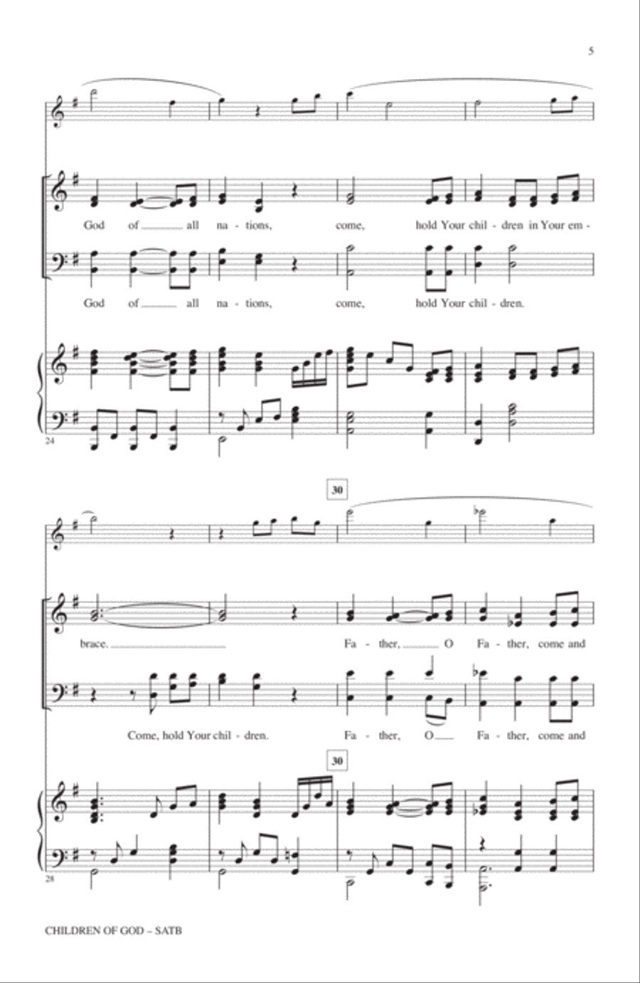 Children Of God 4-Part scores gallery preview page 4