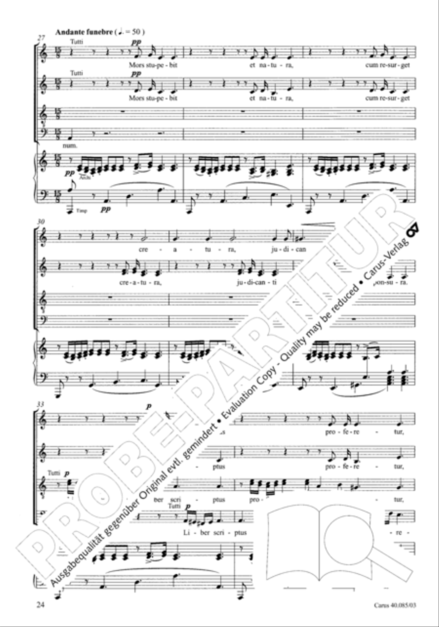 Missa pro defunctis Missa pro defunctis 4-Part scores gallery preview page 25