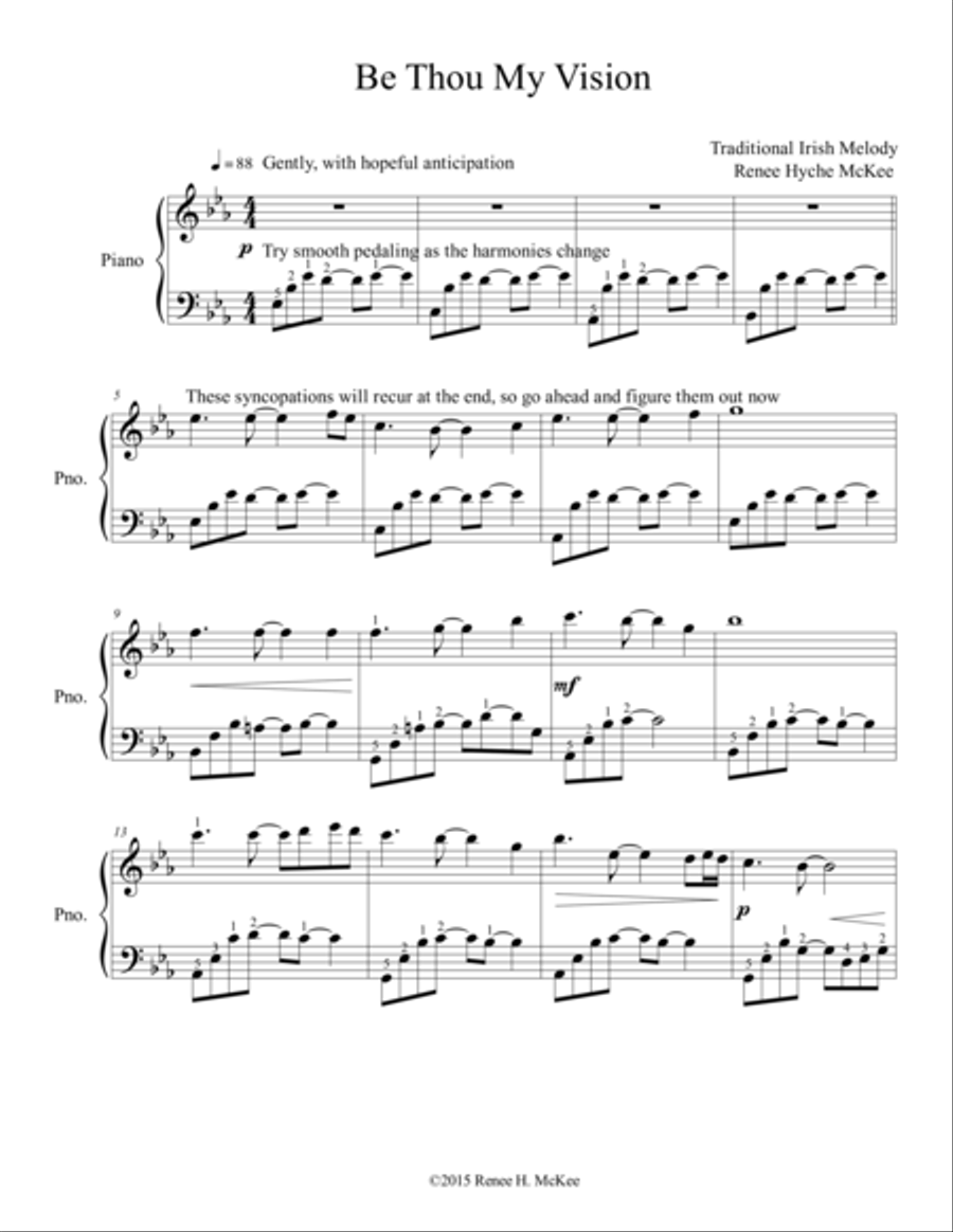Be Thou My Vision Piano Solo scores gallery preview page 1