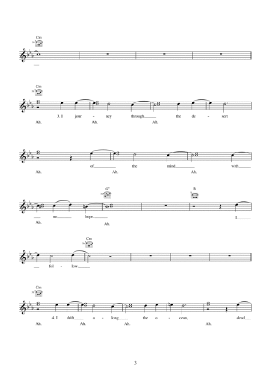 No One Knows Piano scores gallery preview page 3