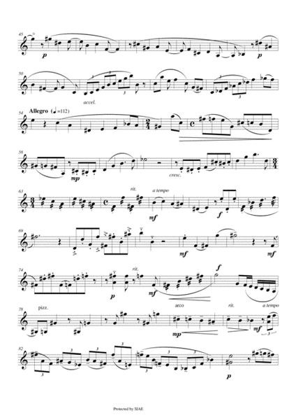 Concertino per violino e pianoforte (CM 2017) violin part image number null