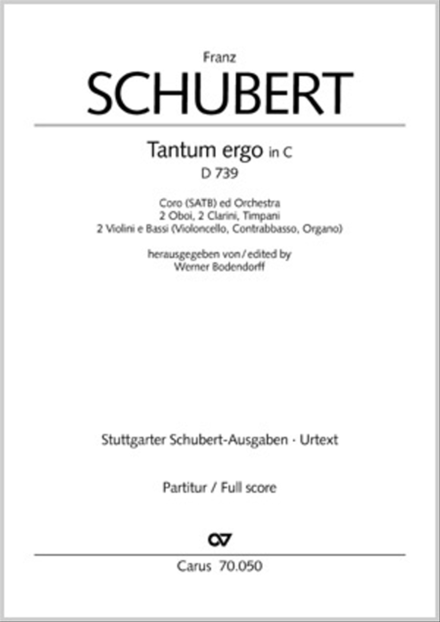 Tantum ergo in C major by Franz Schubert 4-Part - Sheet Music