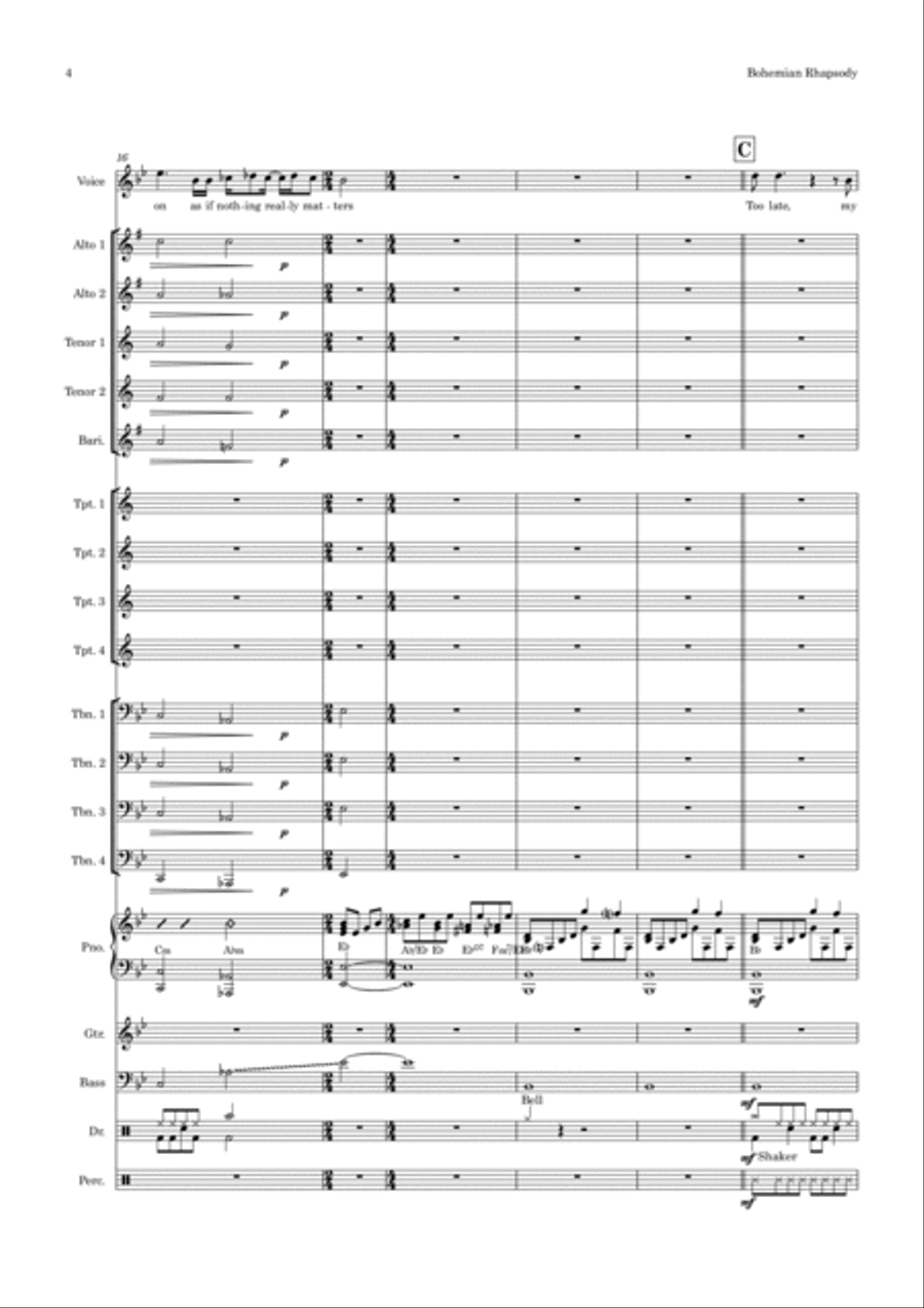 Bohemian Rhapsody Saxophone scores gallery preview page 4