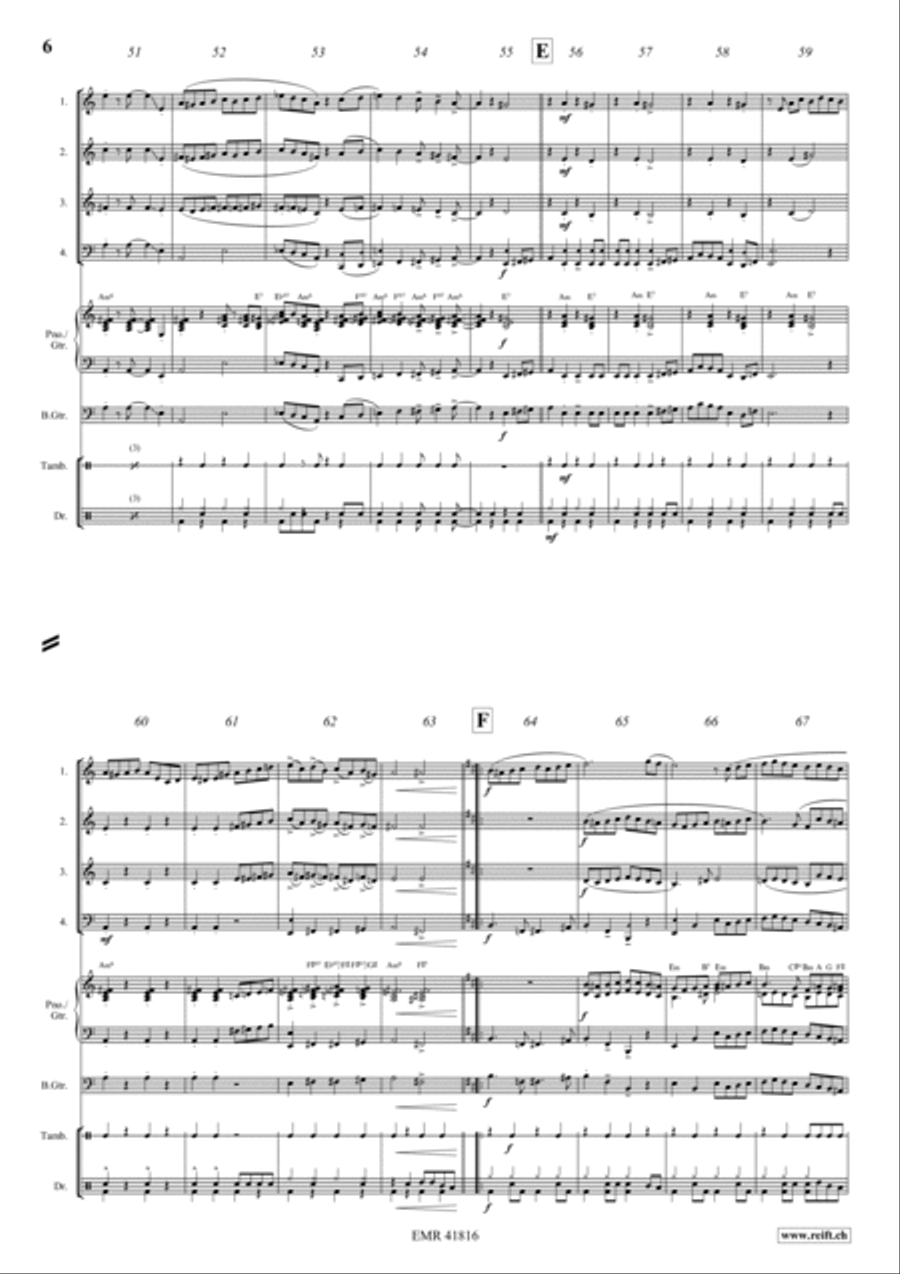 Fascinatin' Gospels Woodwind Quartet scores gallery preview page 5